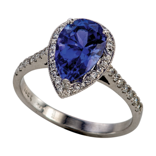 Diamond and Tanzanite Ring